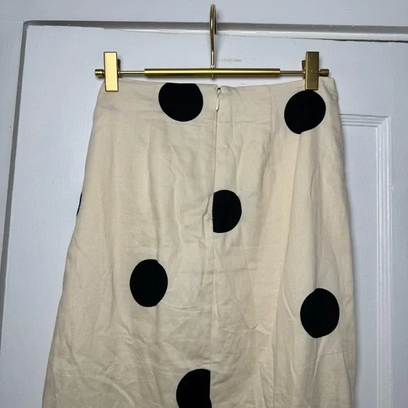 Future Collective x Jenny K. Lopez Faux Wrap Polkadot Midi Skirt Size 00 - Picture 10 of 13